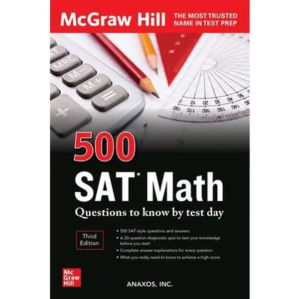USED Book - 500 SAT Math Questions to Know by Test Day, Third Edition by Inc Anaxos (Paperback) - english