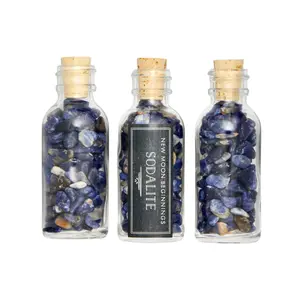 Sodalite Gem Bottle - Polished Chips of Sodalite Crystals
