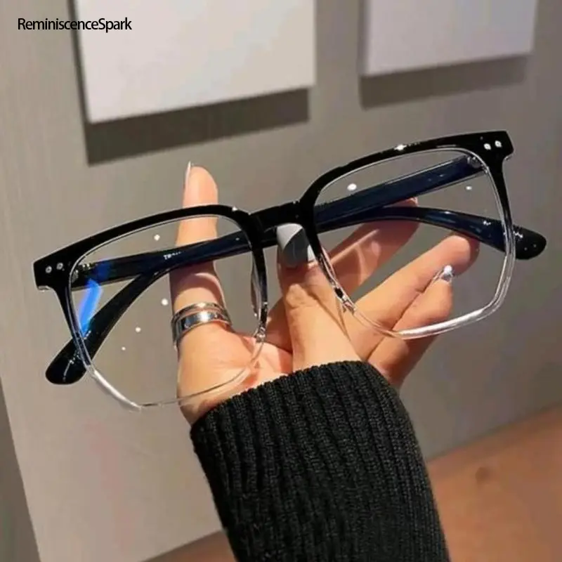 Summer Y2K Street Style Unisex Oversized Square Glasses – Lightweight Fashion Frames, Trendy Eyewear for Daily Outfits, Vacation, Parties & Beach Trips, Stylish Gift for Girlfriend & Fashion Lovers