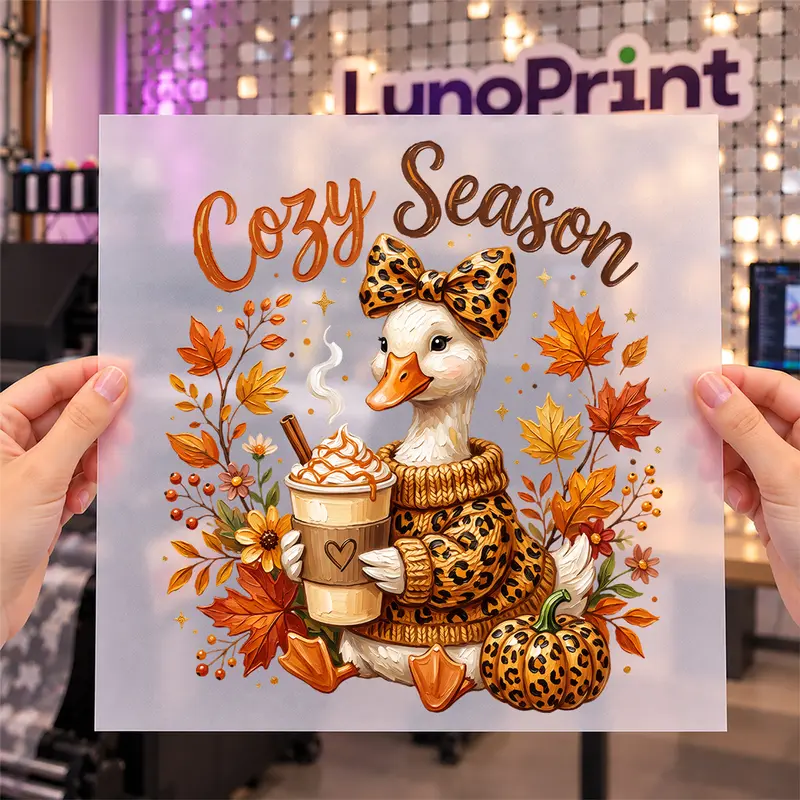 Ft Fall & Thanksgiving DTF transfer (1) - Adult size (~11 inches longest side) - Ready to press Hot peel DTF Heat transfer - adult size