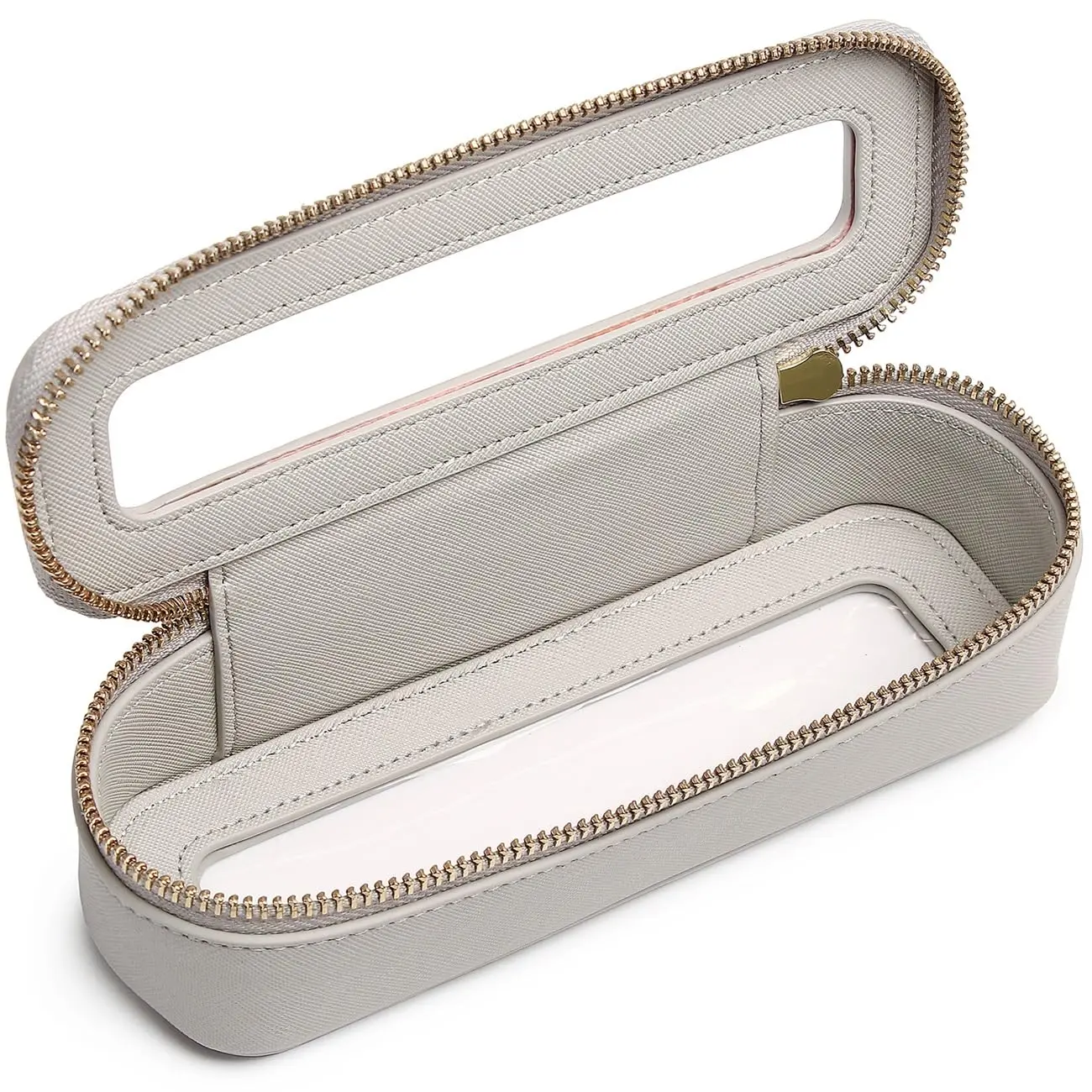 Clear Makeup Bag Portable Brush Bag transparent Travel Cosmetic Case Clear Toiletry Makeup Bag with Zipper for Women