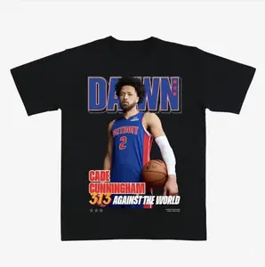 Cade Cunningham “313 Against the World” Basketball Adults and Youth T-Shirt, DAUWN Style Detroit Basketball Graphic Tees, Vintage Y2K Streetwear Shirt, Gift for Fans