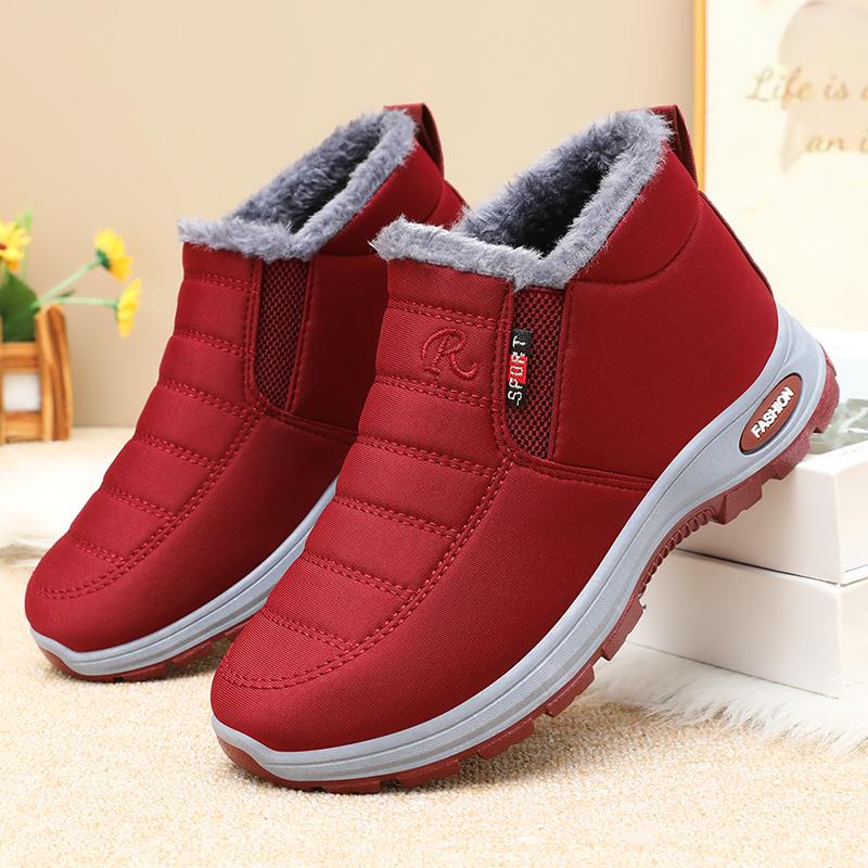 Womens Warm Fur Lined Winter Snow Boots Waterproof Ankle Boots Outdoor Booties Comfortable Shoes for Women Winter Boots for Women Classic Snow Boots Fur Lined Warm Boots Waterproo