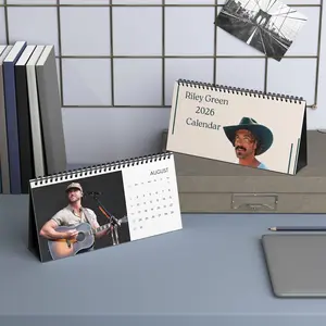 Riley Green Calendar - Personalized Desktop Calendar, 2026 Desk Organizer, Farmhouse Style Calendar, Gift Idea for Home Office