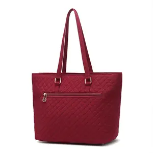 MKF Collection Hallie Solid Quilted Cotton Women’s Tote Bag by Mia K