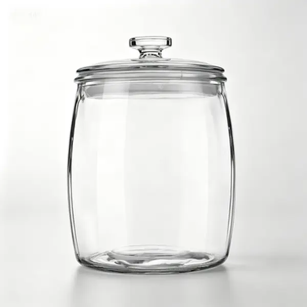 72 oz Glass Storage Jar with Airtight Lid, Clear Wide Mouth Apothecary Container for Kitchen Organization and Laundry Room, Reusable Glass Canister for Cookie Candy Sugar Flour and Nuts, 0.5 Gallon