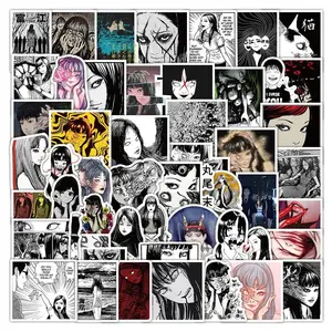 60 Pcs Tomie Japanese Horror Ghost Stickers - Dark Gothic IP Decals for DIY Journals & Phone Cases Papery Pop Store