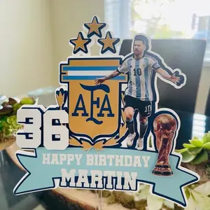 Argentina Cake Topper/3D Cake Topper/Argentina Theme Party/Messi Theme/Soccer Topper/Personalized Argentina topper/world cup topper/Futbol