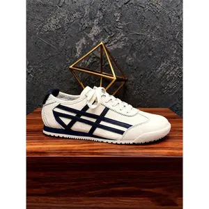 Men & Women Trendy Casual Walking Shoes, Comfortable Leather Striped Design, Easy Slip-On Zero Drop, Lightweight All Season Footwear