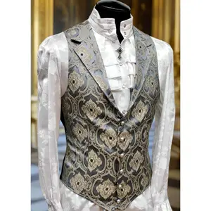 ARISTOCRAT VEST - Edwardian Brocade - Blue