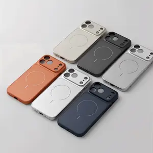 Alloy Aluminum Metal Frame with MagSafe Magnetic PC Backboard (Not a full metal case), for iPhone 17 Pro Max 17 Air 17Pro 16 15 14 13 12 Pro Max Ultra Thin Phone Cover with Full Coverage Lens Protector Support Wireless Charging Durable Shockproof Casing S