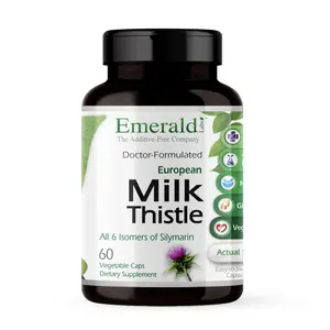 Emerald Labs Milk Thistle Extract - Dietary Supplement with Silymarin for Liver Cleanse, Cognitive Function - 60 Vegetable Capsules