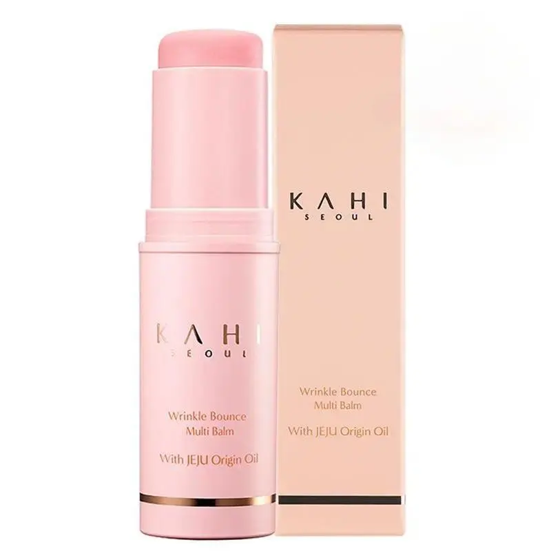 KAHI Wrinkle Bounce Multi Balm Stick – PDRN Collagen Anti-Aging Wrinkle Stick with Salmon Collagen & Jeju Fermented Oil – Multi-Use Balm for Face, Lips & Neck – Hydrating, Nourishing & Skin Repair Moisturizer