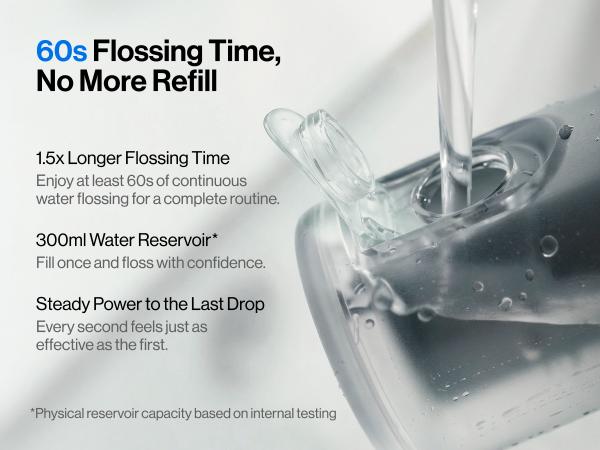 [Hot] usmile C30 Cordless Oral Irrigator - Single Unit, 60s Continuous Flossing, 60-Day Battery, 5 Intensity Levels with Gum Care Mode for Deep Clean, IPX7 Waterproof, BPA-Free, USB-C Rechargeable for Home Travel, Care Oral Irrigators, Oral Plaque Remover