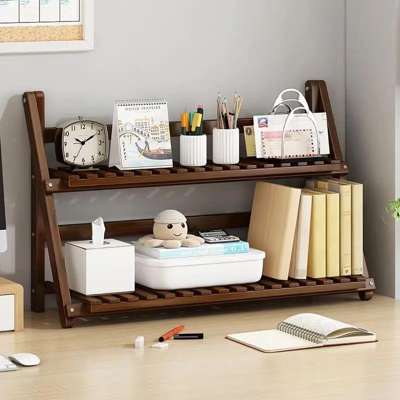 SENDERPICK Bamboo Tabletop Bookshelf – Display Rack For Desk, Natural Finish, 3-Year Warranty 2 thumbnail image