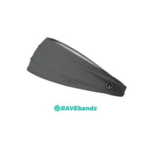 RAVEbandz The Pro - Wide Stretch Headband (Solid Charcoal)