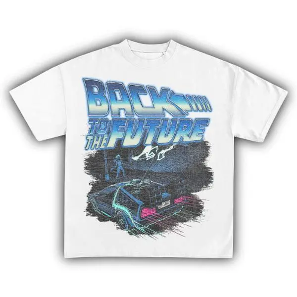 Back To The Future Lightning Strike Delorean Tee Shirt Gift For Fan Unisex Shirt Crewneck Made In Usa