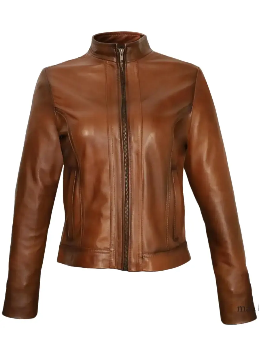 VS50020- VAQUERO SIGNATURE CHAMARRA DE MUJER PIEL PELIBUEY COLOR MOKA