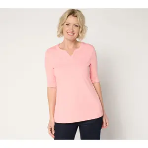 Denim & Co. Essentials Petite Perfect Jersey Tunic