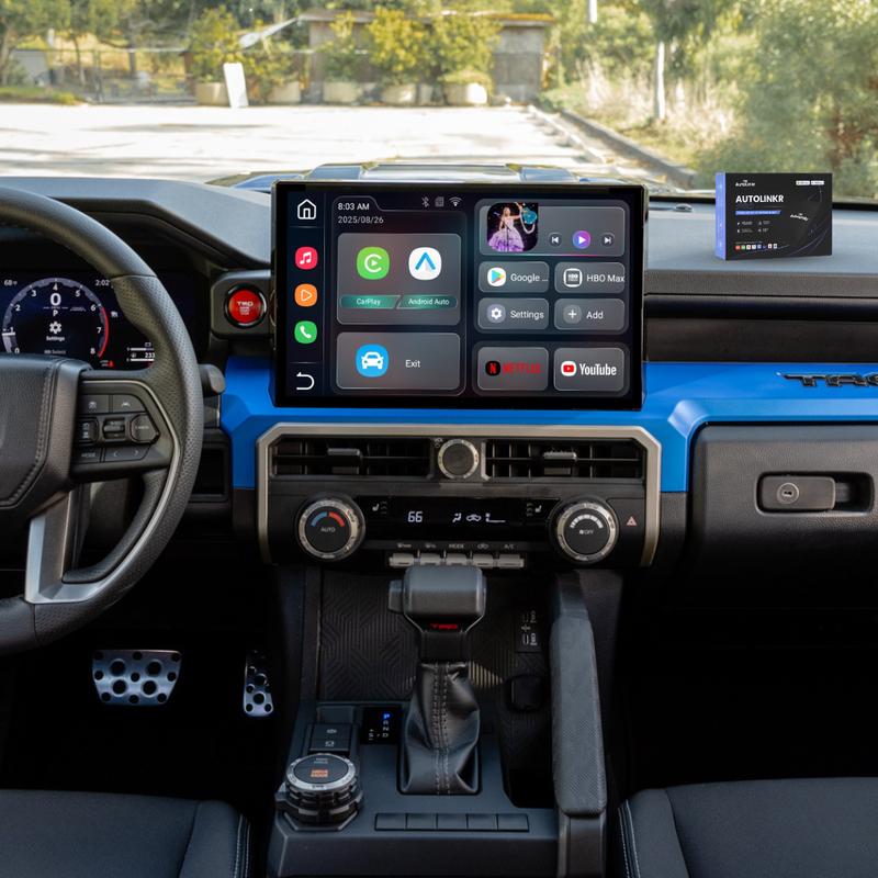 The AutoLinkr Pro | Wireless CarPlay & Android Auto Adapter with Netflix, YouTube, Google Play Store | Plug & Play Smart Multimedia AI Box