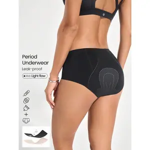 GLOWMODE 1 Pack Secure Period Waterproof  Non Absorbable Type Quick-Dry Leak-Proof Mid-Waist Briefs Underwear Menstruation Postpartum Daily Active Casual Work Wear