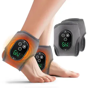 2PC Adjustable Ankle Massager with Temperature Control and Vibration, a Wireless Heated Foot Massager Suitable for Men and Women. Features Smart Timed Vibration and Temperature Sensing, Adjustable Intensity, and Removable Massage Pads. ,ankle protection
