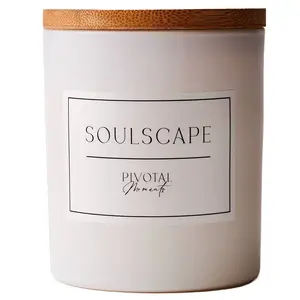 Pivotal SoulScape Candle - Vegan Coconut & Soy Wax, Up To 60hrs Burn Time, Reusable Glass Vessel, Celestial Collection, Amyris, Coconut, Ginger, Honeysuckle, Jasmine Scent - Decor