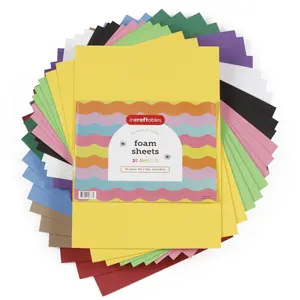 Incraftables Craft Foam Sheet 9x12 Inch (30 Sheets). EVA Foam Paper Sheets 2mm Thin. Multicolor Arts and Crafts Foam Sheets (10 Colors). Colored Foam Sheets for Classroom Projects & Scrapbooking