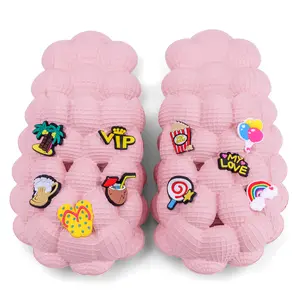 LUYOO Bubble Slides Slippers Funny Bubble Shoes Soft EVA Lychee Slides Soft Pillow Spa Slippers For Gym House Slippers Shower Bedroom