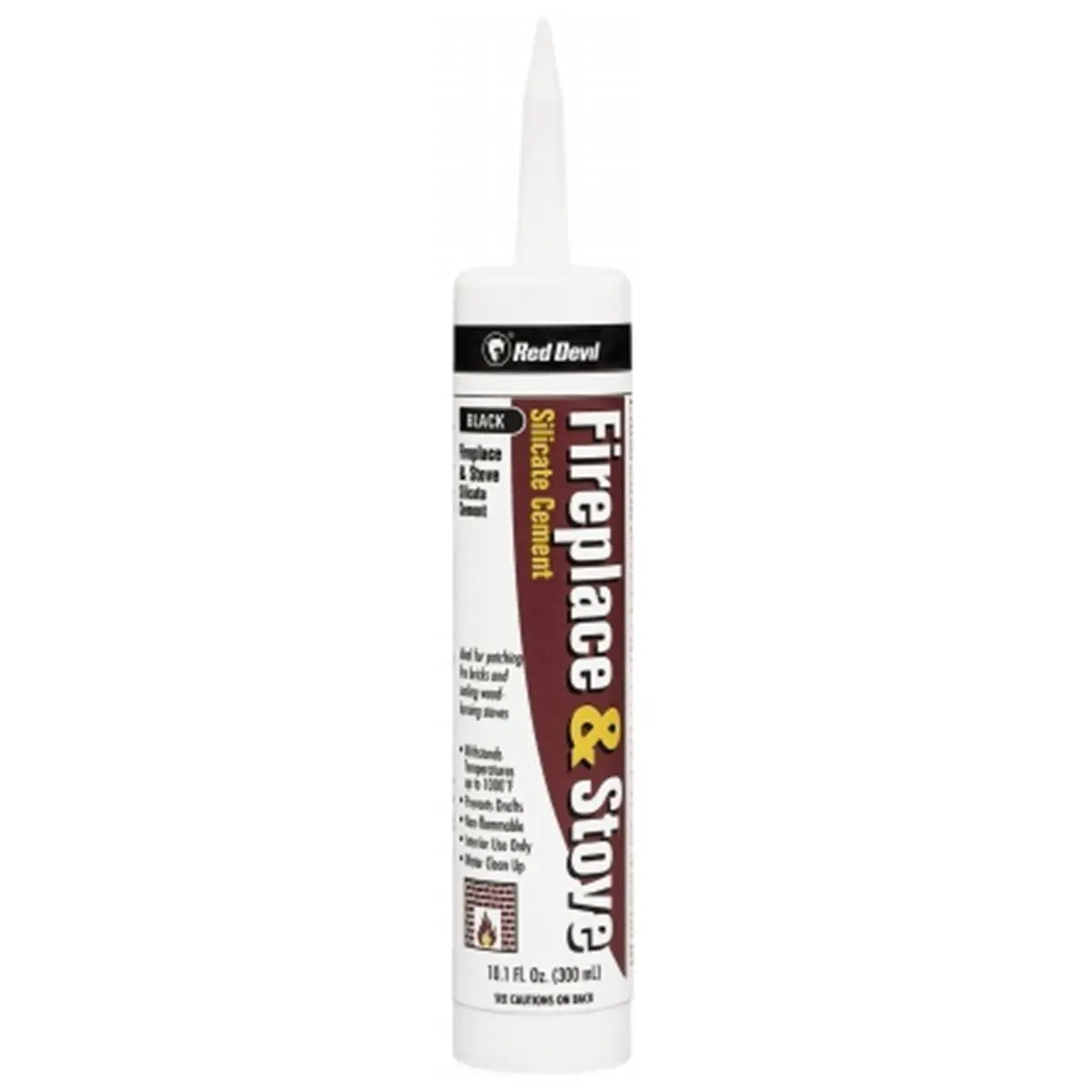 Red Devil Heat-Resistant, High-Temperature Resistant Stove & Fireplace Repair Adhesive, 11-oz Cartridge