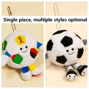 Football Plush Toy Keychain Bag Charm, Soft Stuffed Animal Accessory, Cute Football Figure Pendant, Perfect Gift for Fans