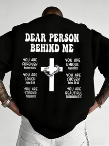 Christian Hoodie with Bible Verse, Inspirational Sports Sweatshirt, Faith Cross Graphic Pullover Hoodie, Casual Fall & Winter Wear