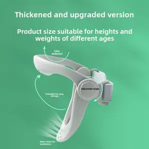 Home Cervical Spine Support for Forward Head Posture Adjustable Neck Brace for Stretching and Preventing Forward Head Traction Device Healthcare Tool White