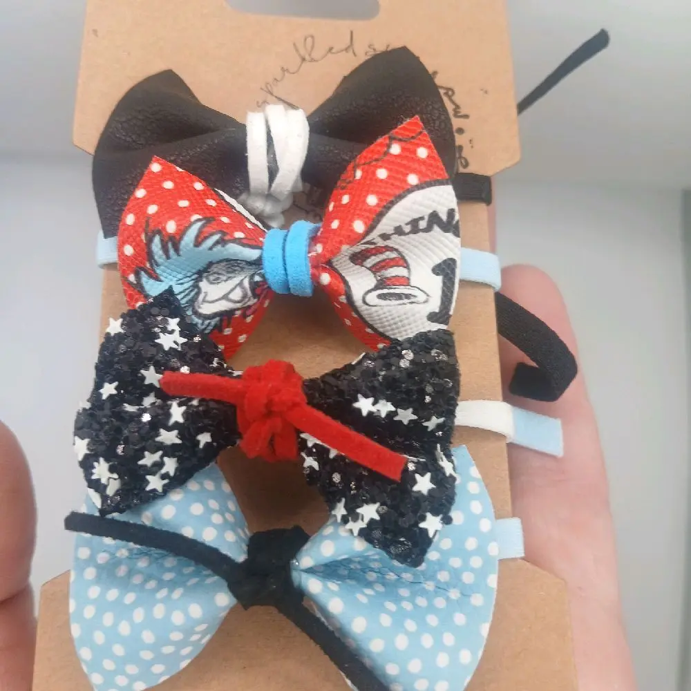 bearded dragon bow set, small animal bows, pet accessories,  ocean bows, summer bows, pet clothing, bearded dragon clothes