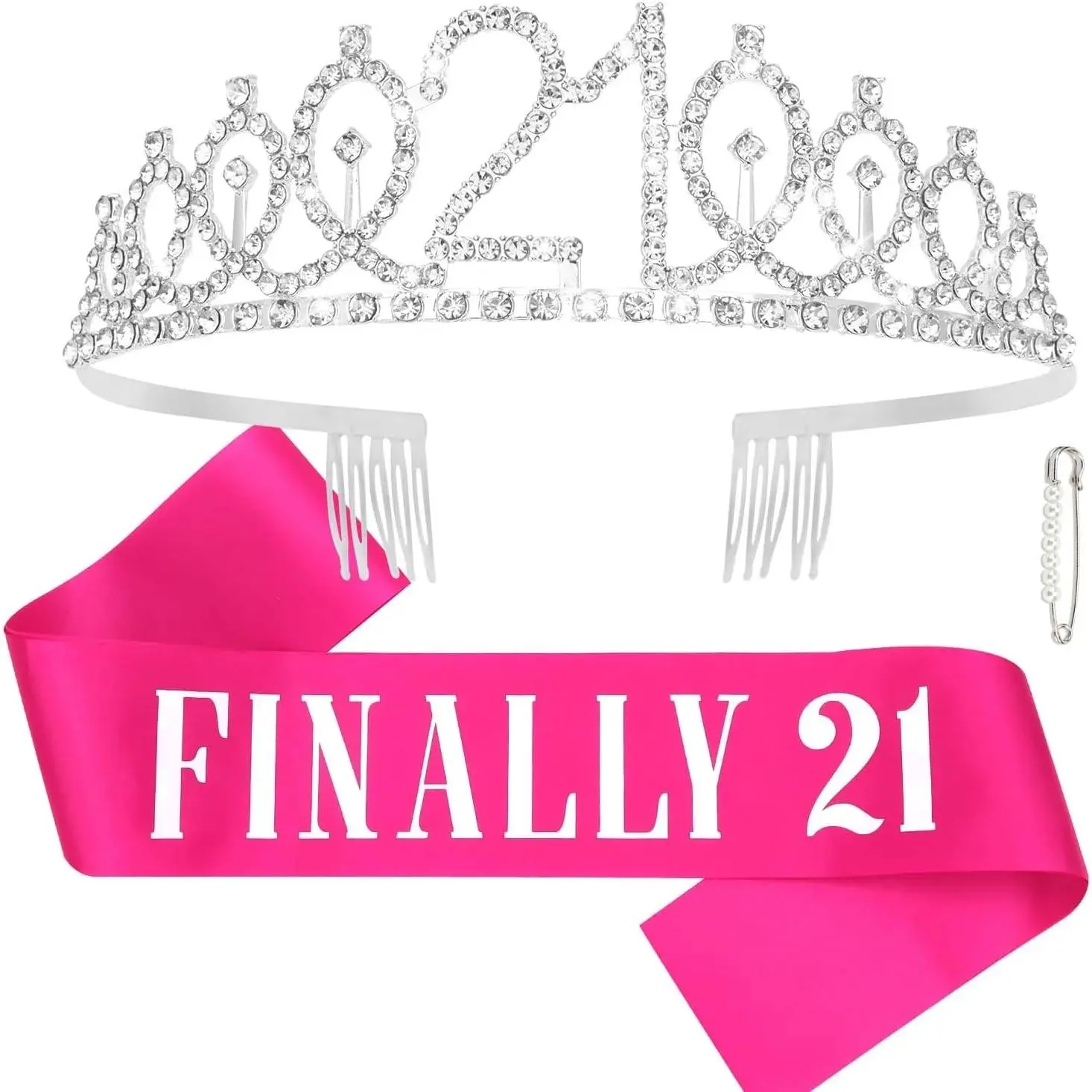 Silver Birthday Crown for Girls Birthday Decorations Birthday Gifts for Women and Girls