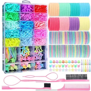 Girls Hair Brush Set with Elastic Bands, Tools, Beautiful Girls Hair Accessory Kit, Hair Accessories Sets, Perfect for Daily Use and Special Occasions