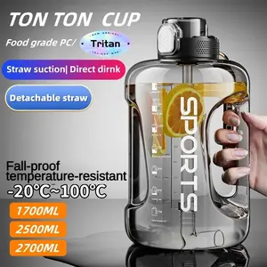 Extra Large Motivational Water Bottle – Time Markers, BPA-Free, Leak-Proof
