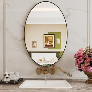 Oval mirror20x28 small bathroom mirrorbathroom mirrorsblack mirror for bathroomoval mirrors for bathroomespejo de baoblack