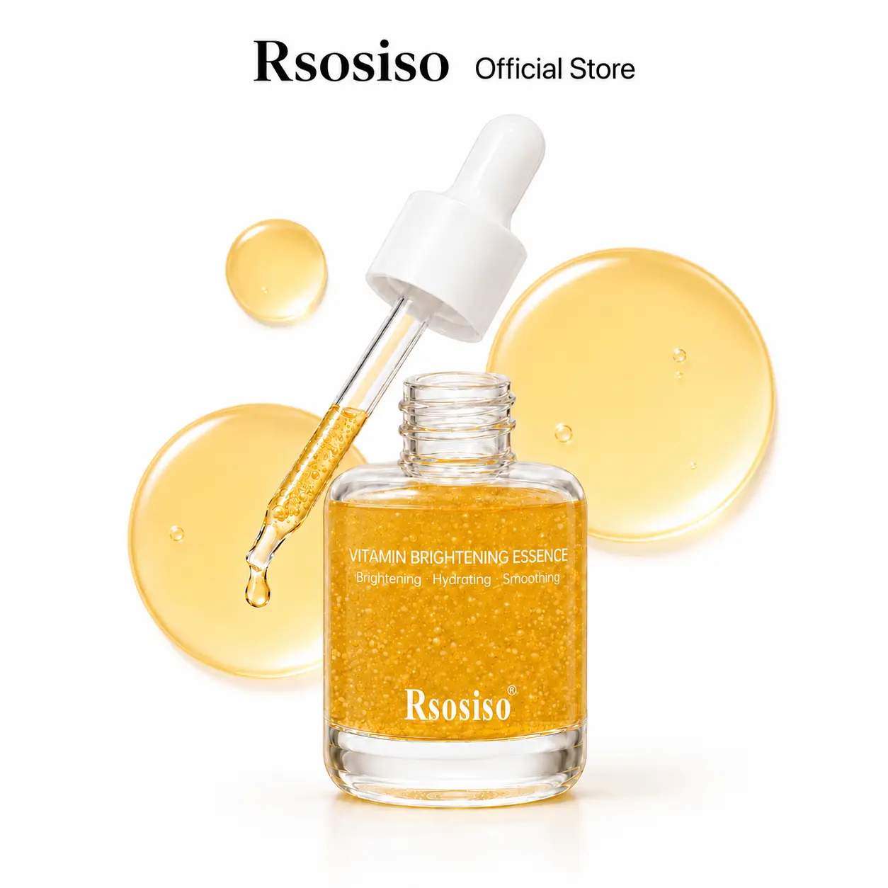 Rsosiso Vitamin Brightening Essence (30ML) - Lightweight Facial Serum, Vitamin Boost, Brightens Skin, Daily Hydration, Smooth Texture, Fresh Complexion, Comfortable Moisture, Suitable for Morning/Night Skincare Routine, Home Use