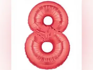 40" Large Number Balloon 8 Red