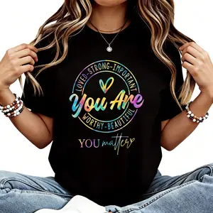 100% Cotton Tie Dye You Matter Kindness Mental Health Awareness Warrior T-Shirt