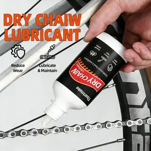 120ml Dry Bike Chain Oil, Anti‑Wear Rustproof Waterproof Bicycle Chain Oil, Noise Reduction Lubricating Fluid for Mountain Road Bike Cycling Maintenance