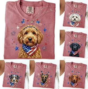 Comfort Colors 50+ Dog Funny 4th Of July Shirt, USA Goldendoodle Dog Shirt, Preppy Design 4th Of July Dog Digital Shirt, Patriotic Australian Shepherd Shirt, American Flag Puppy, Funny USA Dog Lover Tee, 4th Of July Dog