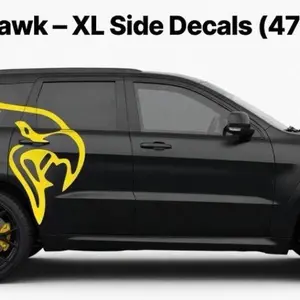 Jeep trackhawk large hawk head decal set