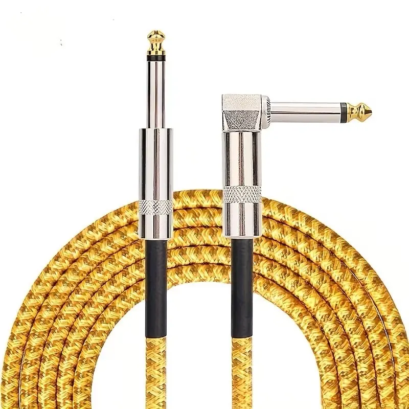 Premium Electric Guitar & Bass Amplifier Cable - 20ft, High-Fidelity Sound