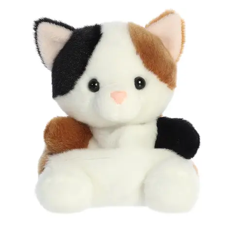 Palm Pals Adorable Peebs Calico Cat White Mini Soft Plush Collectable Stuffed Animal
