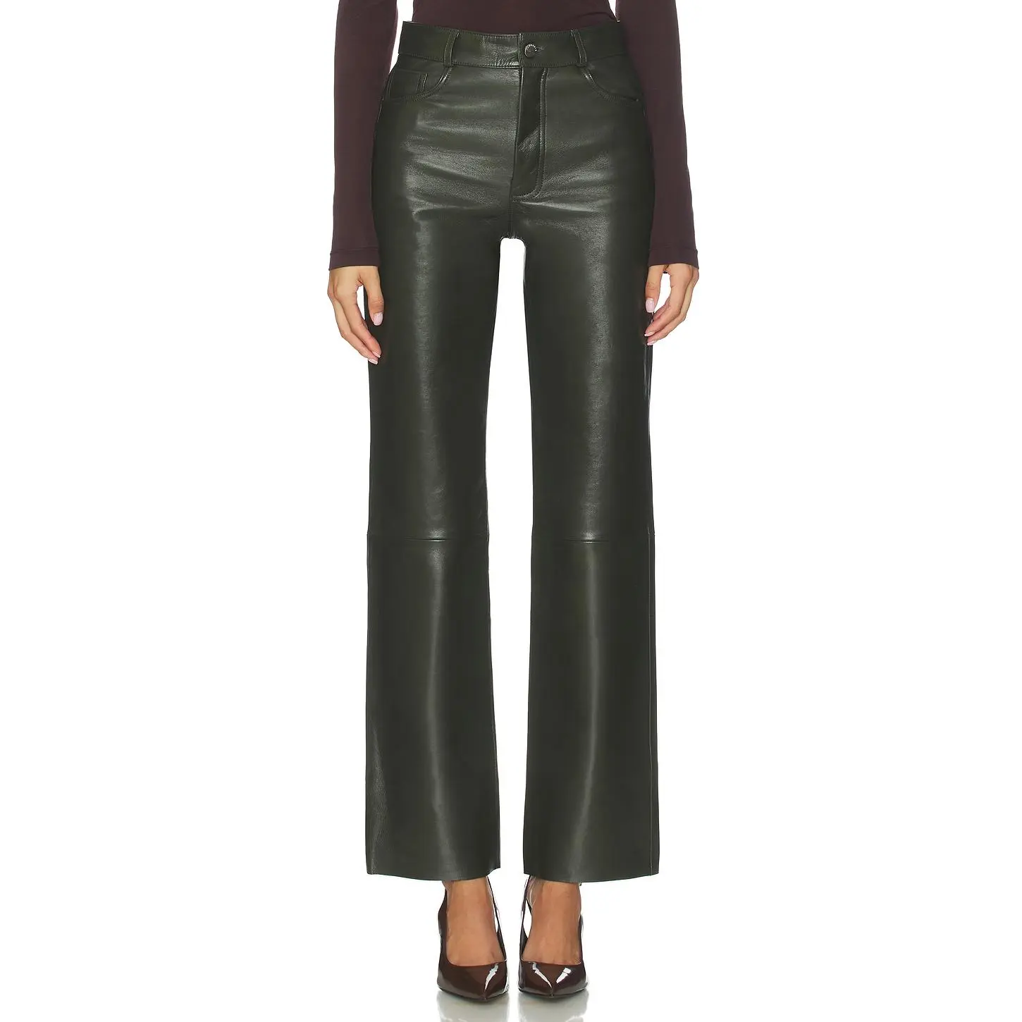 LAMARQUE Shannon Pant in Dark Olive LAMARQUE Shannon Pant in Dark Olive