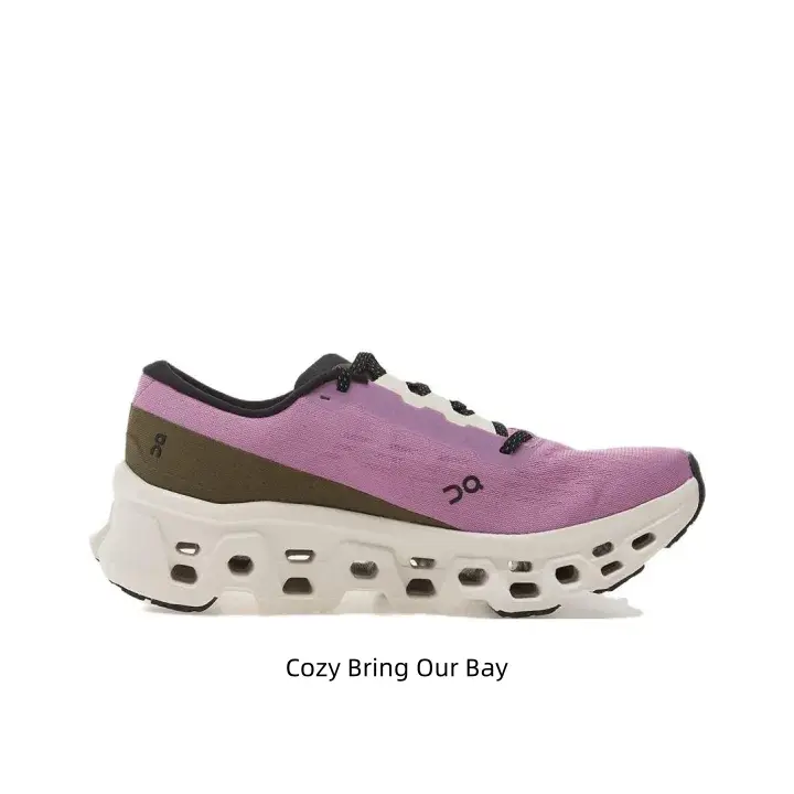 Lilac pink olive brown cream two-tone hollow carved women running sneakers, matte pastel mesh construction, white hollow anti-slip sole matches all ladies casual & outdoor streetwear looks