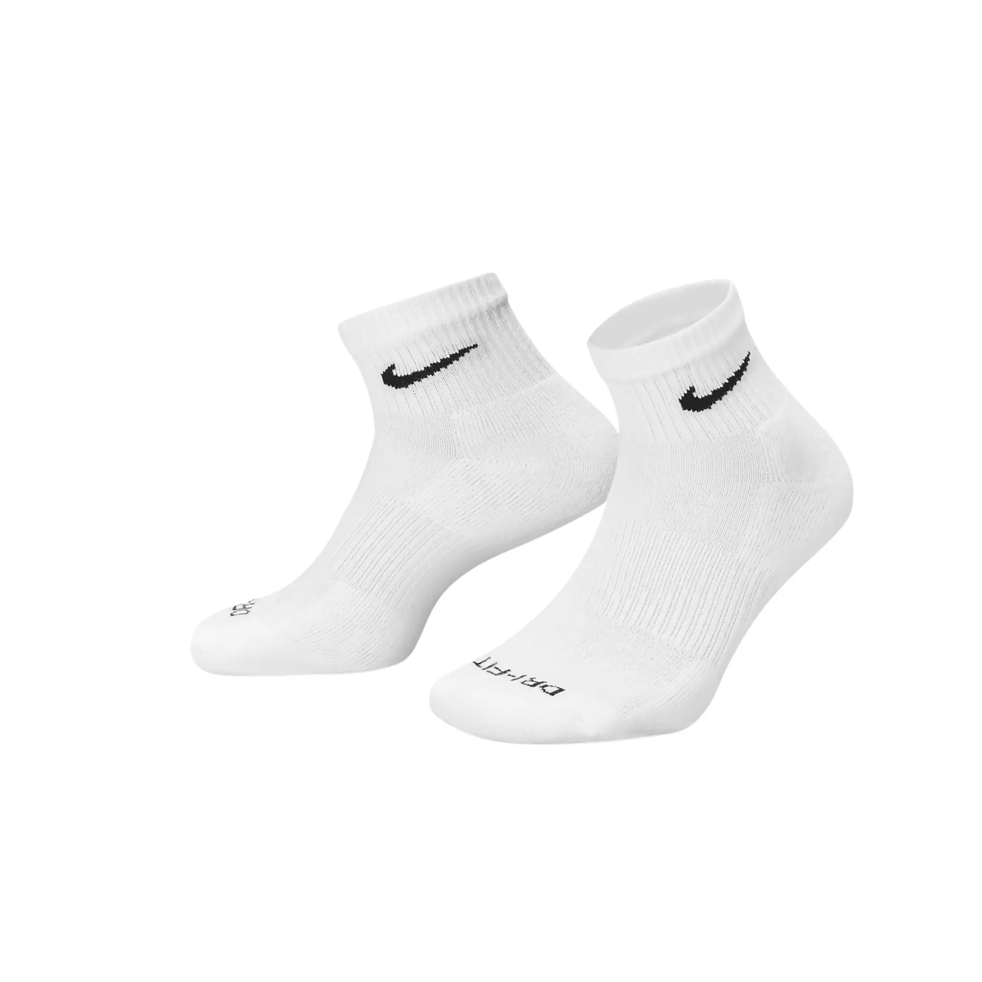 Everyday Plus Cushioned Training Ankle socks "Black White - (3 Pairs)" SX6890 100
