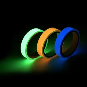 3 Rolls Glow-In-The-Dark Fluorescent Tape, 3cm*300cm, Waterproof, Blue Light, Wall Decal for Fishing Rods Stairs Floor